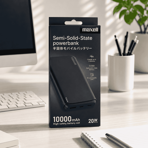 Pin Sạc Dự Phòng Maxell 10000mAh 37Wh Semi-Solid-State Power Bank