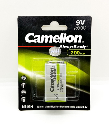 Pin Sạc 9V Camelion AlwaysReady 200mAh Ni-MH – HR6F22 Chính Hãng