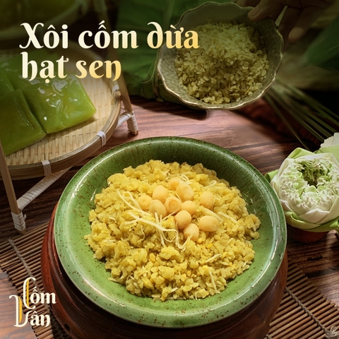 XÔI CỐM DỪA HẠT SEN 500g