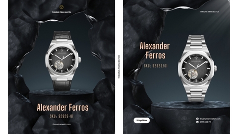 BỘ SƯU TẬP ALEXANDER FERROS 9292 – OPEN HEART VÂN GỖ, ĐỊNH HÌNH PHONG CÁCH CƠ KHÍ HIỆN ĐẠI