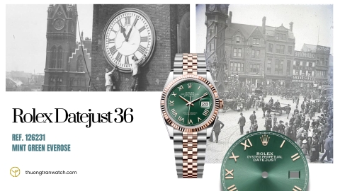 KHÁM PHÁ: ROLEX DATEJUST 36 REF.126231 - MINT GREEN EVEROSE