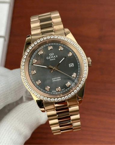 ĐỒNG HỒ NAM GEMAX GP3008BL XÀ CỪ ĐEN SIÊU CHÁY HÀNG