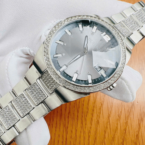 ĐỒNG HỒ NAM BULOVA CRYSTAL QUARTZ 96B221