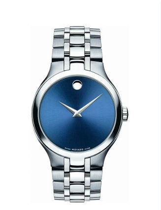ĐỒNG HỒ NAM MOVADO COLLECTION 0606369 BLUE DIAL MENS STEEL WATCH 40mm