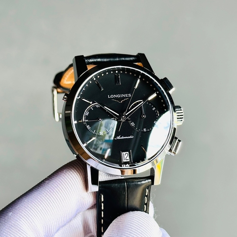 LONGINES CHRONOGRAPH AUTOMATIC BLACK DIAL L4.829.4.52.0