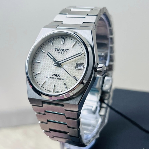 TISSOT PRX POWERMATIC 80 TRẮNG XÀ CỪ 35MM T137.207.11.111.00