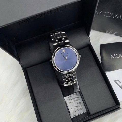 ĐỒNG HỒ NAM MOVADO COLLECTION 0606369 BLUE DIAL MENS STEEL WATCH 40mm