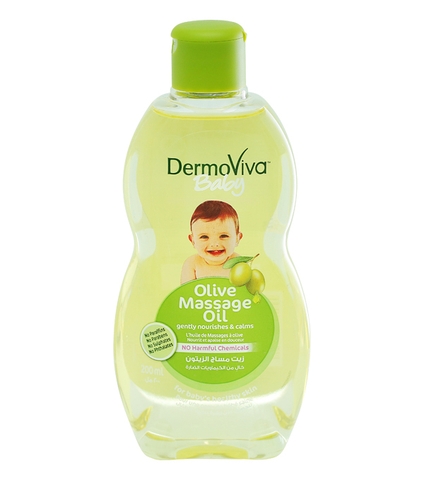 Dầu massage cho bé DermoViva Baby chiết xuất olive chai 200ml