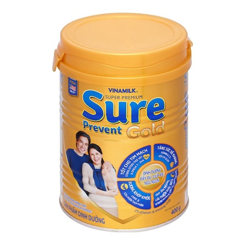 Sữa bột Vinamilk Sure Prevent Gold giúp hệ xương khớp chắc khỏe lon 400g