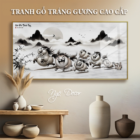 Tranh Tráng Gương MÃ ĐÁO THÀNH CÔNG - MÃI DELL THÀNH CÔNG - KHÁ MÃ chế hài hước CAO CẤP - MẪU 10