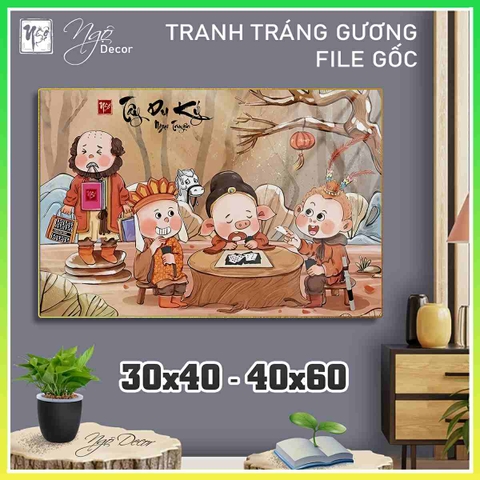 Tranh Tráng Gương TÂY DU KÝ NGOẠI TRUYỆN chế hài hước CAO CẤP