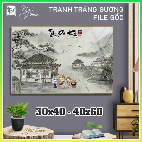 Tranh Tráng Gương TÂY DU KÝ chế hài hước CAO CẤP