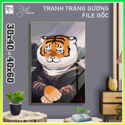 Tranh Tráng Gương MEO-NA-LI-SA chế hài hước CAO CẤP