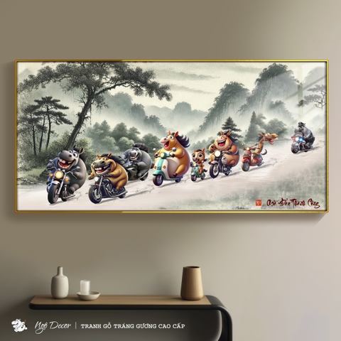 Tranh Tráng Gương MÃ ĐÁO THÀNH CÔNG - MÃI DELL THÀNH CÔNG - KHÁ MÃ chế hài hước CAO CẤP - MẪU 2ă