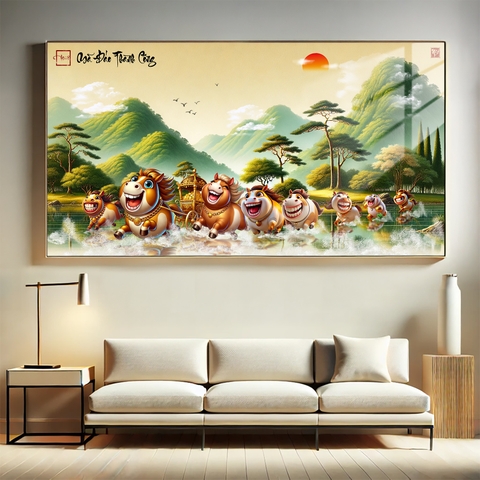 Tranh Tráng Gương MÃ ĐÁO THÀNH CÔNG - MÃI DELL THÀNH CÔNG - KHÁ MÃ chế hài hước CAO CẤP - MẪU 11