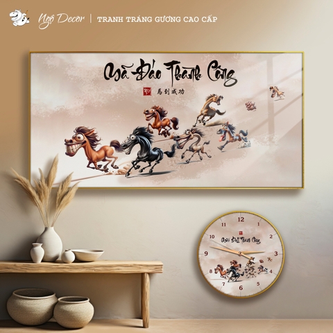 Tranh Tráng Gương MÃ ĐÁO THÀNH CÔNG - MÃI DELL THÀNH CÔNG - KHÁ MÃ chế hài hước CAO CẤP - MẪU 3