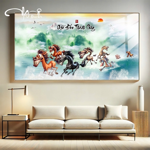 Tranh Tráng Gương MÃ ĐÁO THÀNH CÔNG - MÃI DELL THÀNH CÔNG - KHÁ MÃ chế hài hước CAO CẤP - MẪU SỐ 3