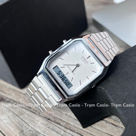 AQ-230A-7D mặt trắng kim