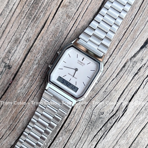 AQ-230A-7D mặt trắng kim