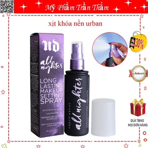 Xịt khóa nền Urban Decay Setting Spray Long Lasting 118ml