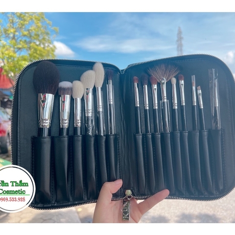 Bộ cọ trang điểm Kun 15 cây siêu tiện dụng dành cho makeup chuyên nghiệp lông thú siêu mềm bám phấn