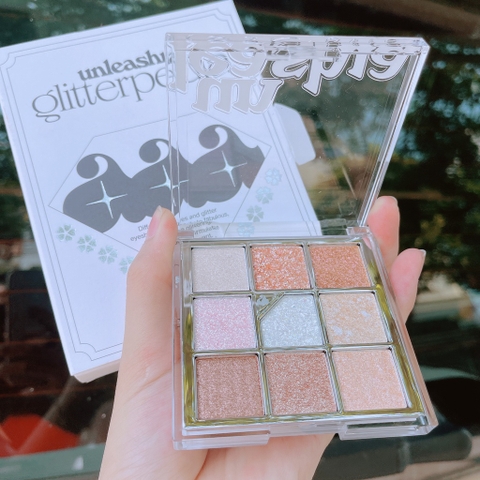 Bảng phấn mắt 9 màu lấp lánh UNLEASHIA