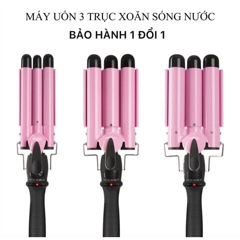 Máy Uốn Tóc 3 Trục Dập Sóng Nước Làm Tóc Đẹp Chuẩn Salon Tóc, Uốn Sóng Nước