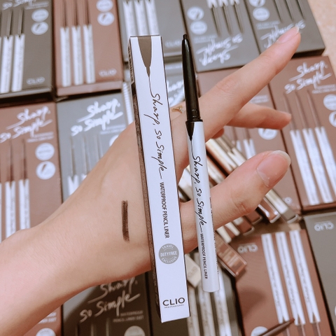 Chì kẻ mí mắt Clio Sharp So Simple Waterproof Pencil Liner dạng sáp chính hãng