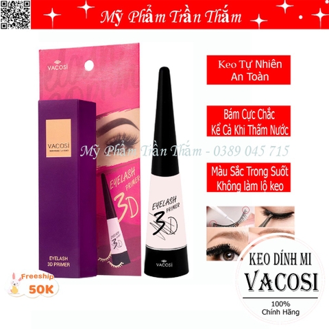 Keo dán mi Vacosi chính hãng trong suốt không lộ chuyên dùng cho makeup