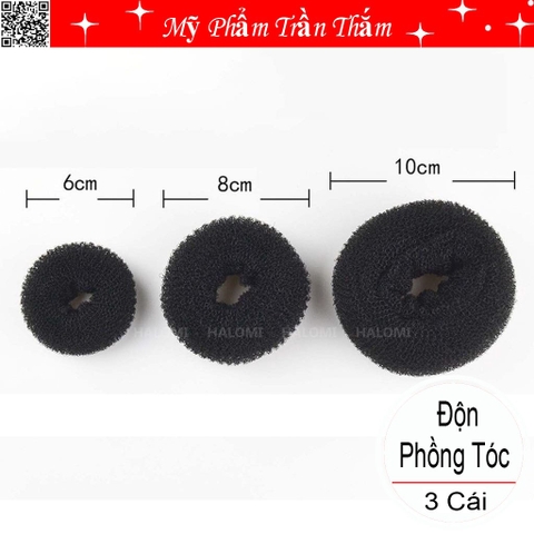 Set 3 Mút Độn Phồng Tóc Cô Dâu