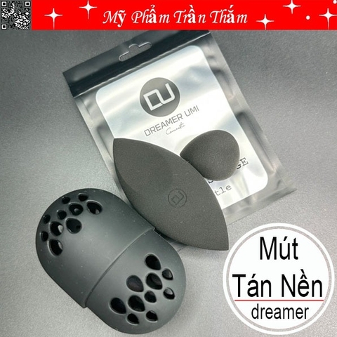 Mút trang điểm tán nền DREAM DREAMER đánh nền mini tròn mềm có hộp đựng bộ trang điểm