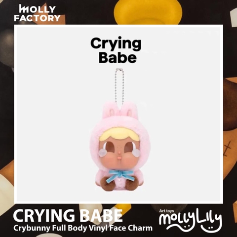 CRYING BABE - CRYBUNNY Full Body Vinyl Face Plush Charm