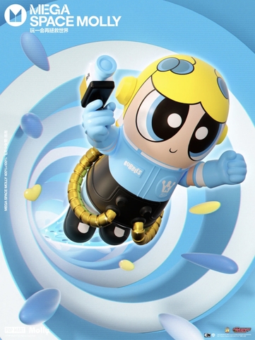SPACE MOLLY x Powerpuff Girls 400% + 100% Figures - Bubbles
