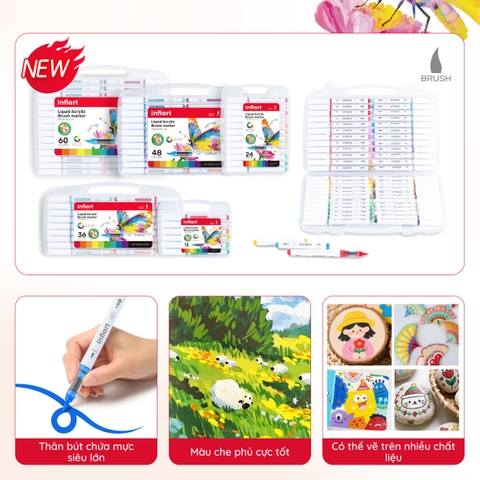 Bút Dạ Acrylic Mực Lỏng Đầu Cọ Infiart EMM51054
