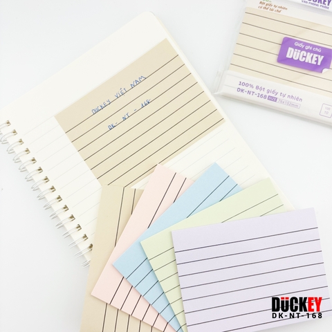 Giấy nhớ 5 màu có dòng kẻ DUCKEY Pastel DK-NT-168 76x102mm