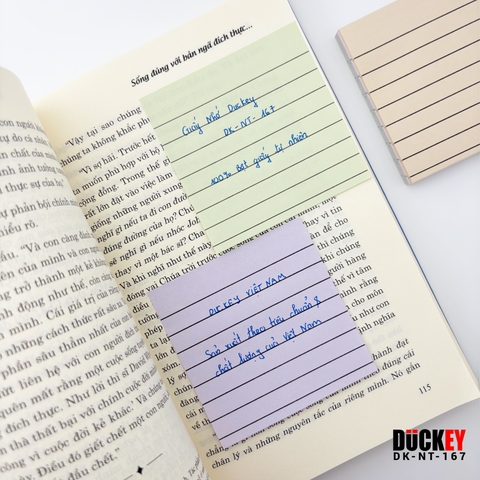 Giấy nhớ 5 màu có dòng kẻ DUCKEY Pastel DK-NT-167 76x76mm