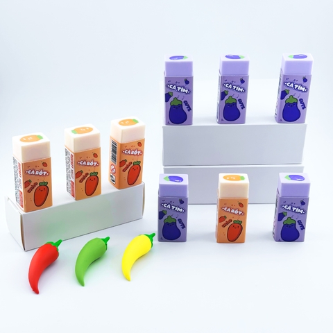 Tẩy DUCKEY hình rau củ siêu dễ thương DK-ER-221 🥕🍆