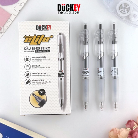 Bút Gel Duckey DK-GP-128 Elite+ – Bút Ký Đẹp, Mực Đậm, Ngòi ST Seiko Nhật Bản 0.5mm