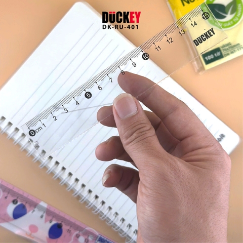 Thước kẻ nhựa 15cm,20cm Duckey RU-401 – Mềm dẻo, bền đẹp, an toàn cho học sinh