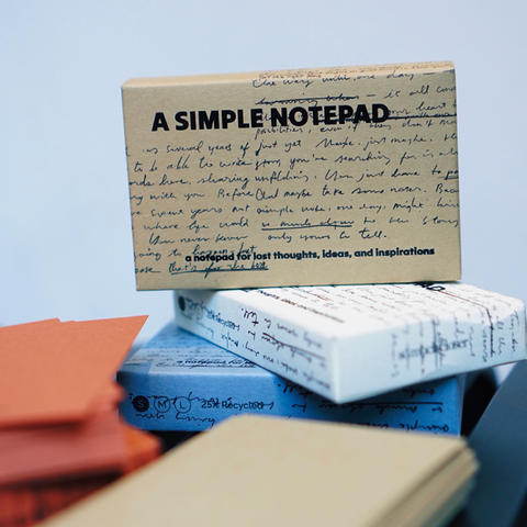 A SIMPLE NOTEPAD—Hộp 100 giấy ghi chú (Màu nâu)