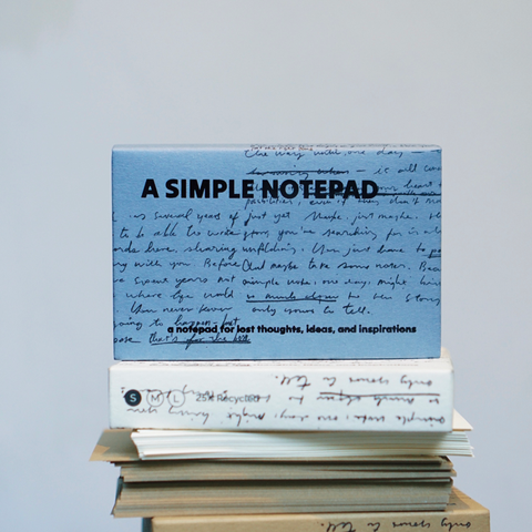 A SIMPLE NOTEPAD—Hộp 100 giấy ghi chú (Màu xanh dương)