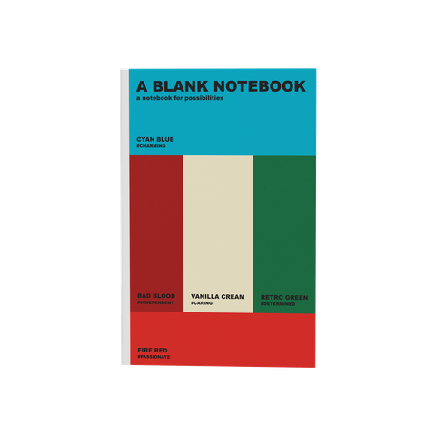 A BLANK NOTEBOOK—Cyan Blue
