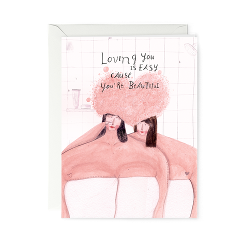THIỆP GẬP—loving you is easy because you're beautiful