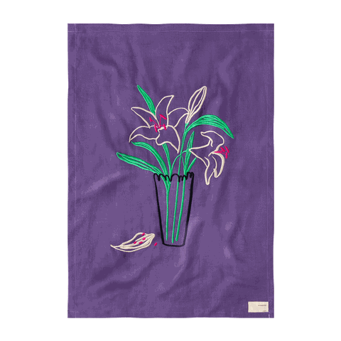 TRANH THÊU VẢI A2—Fallen Lily