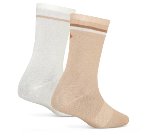 Jordan Big Kids Diamond Logo High Crew Socks Beige 2-pack BJ0099-W3Z