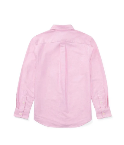 Polo Ralph Lauren Big Boys Embroidered Pony Logo Cotton Oxford Shirt New Rose 323677133003