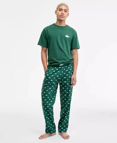 Lacoste Men's Loungewear Sleep T-Shirt Green TH9460-51-291