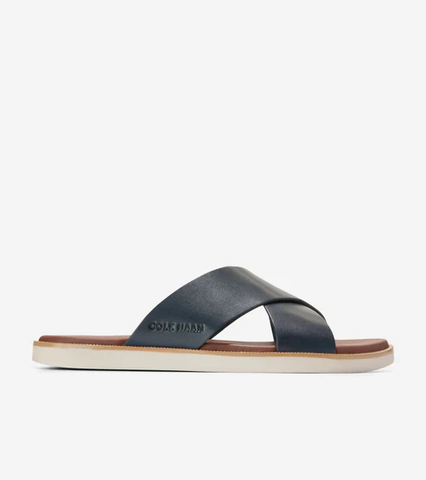 Cole Haan Men's Nantucket Cross Strap Sandals Navy Blue C41892