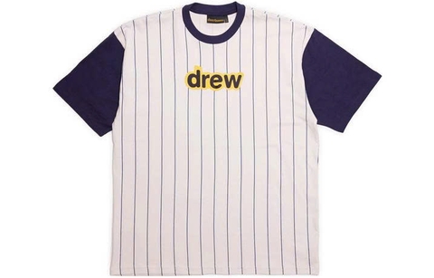 Drew House Secret SS Tee Navy Pinstripe DR-SS22-201