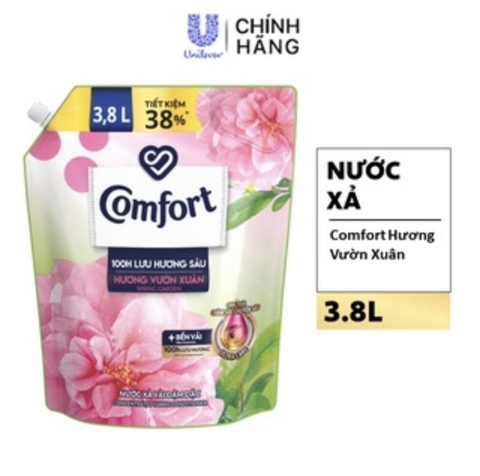 Nước xả vải Comfort 3.7 lít hương Vườn Xuân
